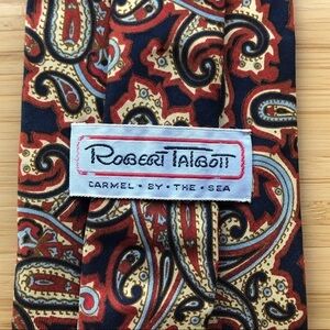 Robert Talbott Carmel By The Sea Silk Tie Navy/Tan